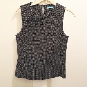 J. McLaughlin Black White Geometric Tank Top‎